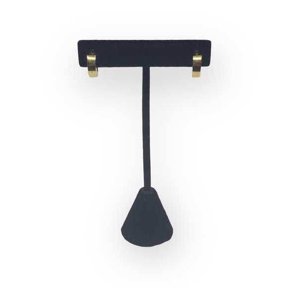 Vintage 90’s: Diamond Huggies Earrings ☼ 12 Channel Set Round Stones ☼ 18K Gold - Picture 5 of 16